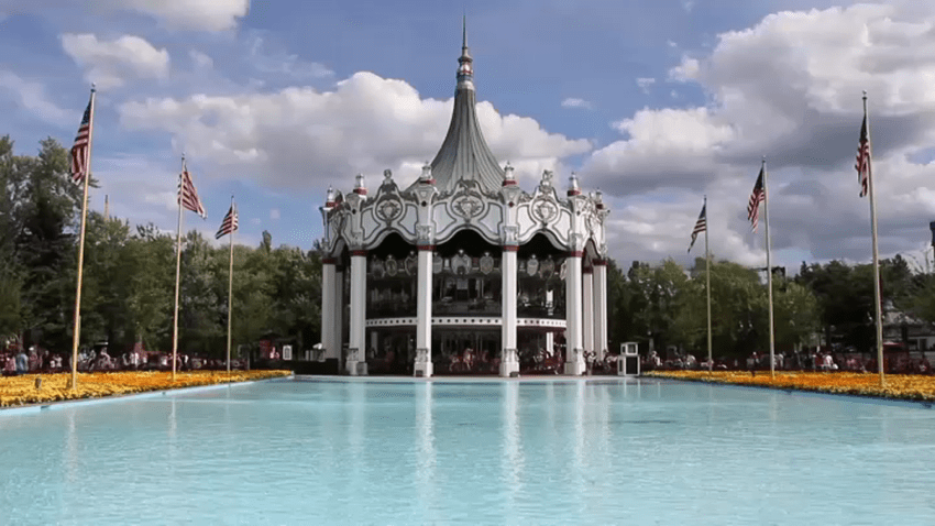 a merry-go-round at six flags great america