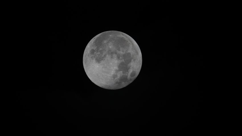 The Full Hunters Moon as seen from Hertford Heath, UK.