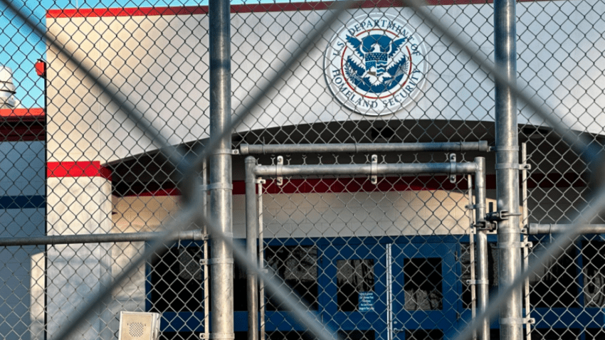 The Department of Homeland Security’s ICE detention facility is shown in Jena, La., on March 21.