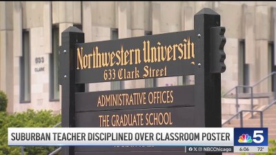 Suburban teacher disciplined over classroom poster
